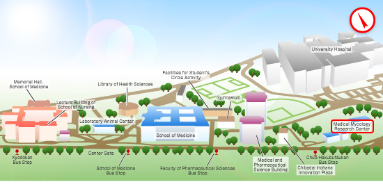 Map of MMRC in Inohana Campus